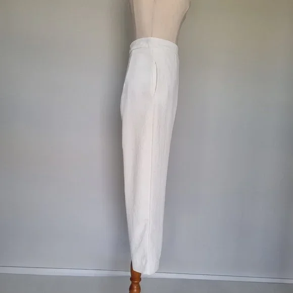 Kookai Oyster White High Rise Straight Leg Pants Size 36 - Picture 4 of 9